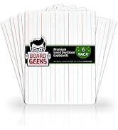 Board Geeks Dry Erase Lapboards 9"x12" - 6 White Board for Teachers, Students, Children | Reusabl...