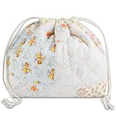 AMZMA Quilted Makeup Bag for Women, Coquette Aesthetic Cosmetic Bag, Cute Travel Toiletry Bag, Co...