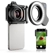 10-20X Zoom Macro Lens Kit with Fill Light for Smartphone, Macro Phone Lens with Universal Lens C...