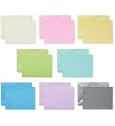 American Greetings Single Panel Blank Cards Bulk with Envelopes, Pastel Colors (100-Count)
