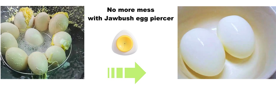 jawbush egg piercer poke a tiny hole on raw egg to get a good hard boiled egg