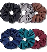 IVARYSS Big Scrunchies for Women Thick Hair, Premium Satin Softer than Silk, XL 6 Inch Extra Larg...