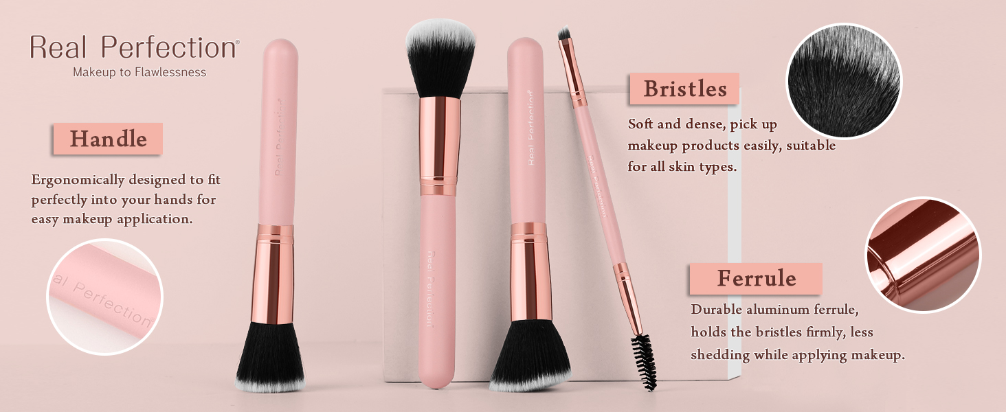 Real Perfection Makeup Brush Set 16 Pcs Makeup Brushes Make up Brushes Kit