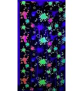 Mega-L 2Pack Glow in The Dark Party Supplies, Neon Colorful Paint Backdrop | 3.3*6.6ft Glow Graff...