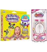BEST PARTY EVER! Pink Confetti Candle with Butterfly Surprise Bundle