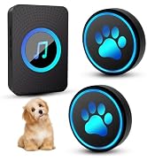 Yoiilifee Dog Door Bell for Potty Training, Smart Wireless Doggie Doorbell to Go Outside, 1000 Fe...