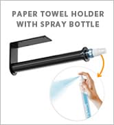 SpaceAid SprayNeat Paper Towel Holder with Spray Bottle, Under Cabinet Paper Towels Holders with ...