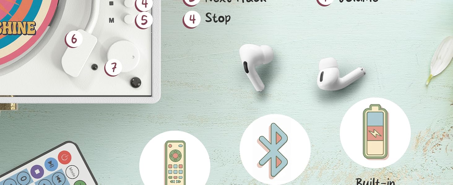cd player record vinyl that looks like a white reproductor de with bluetooth small cute for home