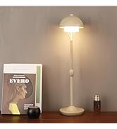 PSDSSHIIS Modern Table Lamp Cordless Portable Desk Lamp, 2700K Stepless Dimming Rechargeable Batt...