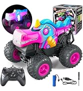 YongnKids Remote Control Car for Girls, 2.4Ghz Unicorn Monster Trucks with Light & Music,Unicorn ...