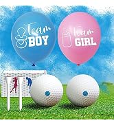 POPUPARTY 2 Pack Gender Reveal Golf Balls with Pink and Blue Powder