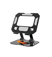 Briteroh 360° Rotatable Metal Tablet Stand, Adjustable Folding Desktop Stand for iPad/iPhone/Swit...
