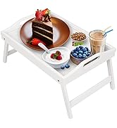 Bed Tray Table Folding Legs with Handles Breakfast Food Tray for Sofa,Bed,Eating,Drawing,Platters...