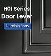 Veise Keyed Entry Door Lever for Bedroom, Wave Door Handle with Lock and Key