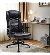 CLATINA Big & Tall Executive Managerial Chair, Heavy Duty Ergonomic Leather Office Desk Chair, Hi...
