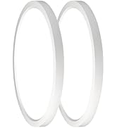 JceTrc 16 Inch 2Pack Super Slim Flush Mount Ceiling Light Fixture,30W 3400LM Dimmable 5CCT Select...