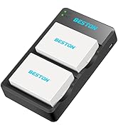 BESTON 2-Pack LP-E8 Battery Pack and Rapid USB Charger for Canon EOS Rebel T2i T3i T4i T5i Cameras