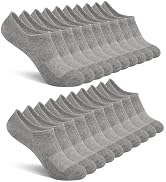 Comfoex 10 Pairs No Show Boys Socks Cotton Mesh Non Slip Low Cut Invisible Athletic Socks For Kid...