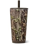 HydroJug Everyday Tumbler 20 oz, Ceramic-Lined Straw Cup, Woodland | Vacuum insulated stainless s...