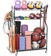 Mythinglogic Sports Equipment Garage Organizer,Garage Ball Storage for Sports Gear and Toys, Roll...
