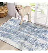 Cristgee Door Mat, Front Indoor Door Mat Faux Wool Non-Slip Entryway Rug Absorbent Abstract Throw...