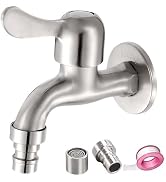 Bifordo Outdoor Garden Bibb Spigot Washing Machine Faucet,1/2" Male NPT Inlet Mop Sink Faucet,Eas...