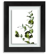 Golden State Art, 8X10 Floating Picture Frame, Black Wood Frame Display Any Size Photo Up To 8X10...