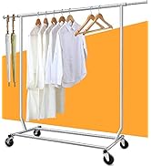 Camabel Clothing Garment Rack Adjustable Rolling Commercial Grade Heavy Duty Clothing Steel Exten...