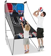 SPORFIT Electronic Basketball Arcade Game, Dual Shot Basketball Game Machine with 8 Game Modes, 4...