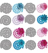 8Pcs 3D Flowers Spiral Metal Cutting Dies for Card Making DIY Scrapbooking Embossing Stencil Die ...