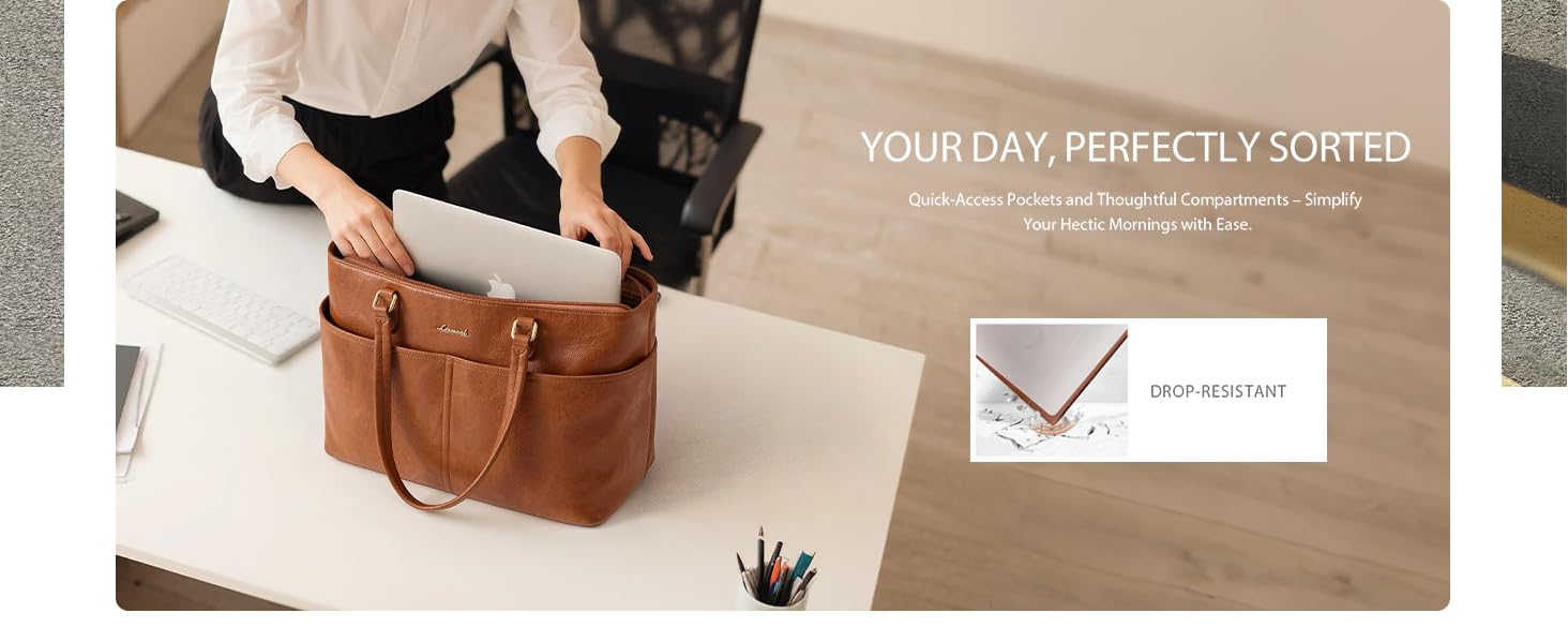 Laptop Tote Bag for Women, 15.6 inch Laptop Work Bags for Teacher/Nurse
