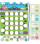 Bright Seed Reusable Magnetic Cars Potty Training Chart, Potty Training for Boys, Potty Training ...