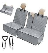 IVY&LANE Dog Car Seat Cover for Back Seat,Conversible 2-in-1 Waterproof Front Seat Cover,Heavy-Du...