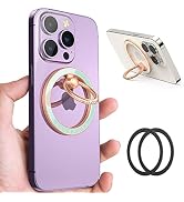 Magnetic Phone Ring Grip Holder for MagSafe, Adjustable Finger Ring Kickstand for iPhone 14 13 12...