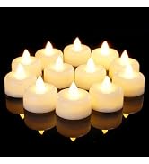 Amagic 12/24/50/100/150Pack Flameless LED Tea Lights Candles Battery Operated, Electric Fake Teal...