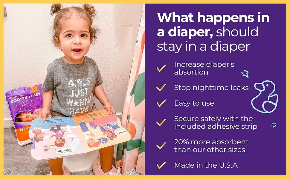 Sposie booster pads diaper stop leaks overnight