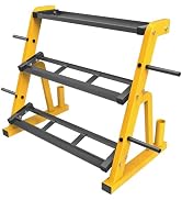 Kipika Heavy Duty 3 Tier Dumbbell Rack Multifunctional, Weight Rack for Dumbbells, Home Gym Equip...