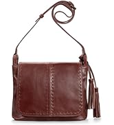 befen Vintage Leather Crossbody Bag for Women Genuine Leather Purse with Multi-Pockets Medium RFI...