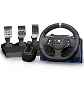 NBCP F10 Pro1080 Degree Gaming Steering Wheel with Hall Effect Metal Pedals and 6-Speed H-Pattern...