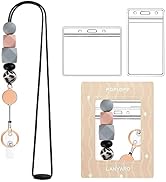 Retractable Lanyards for ID Badges and Keys, Cute Breakaway Teacher Lanyard with Badge Holders an...