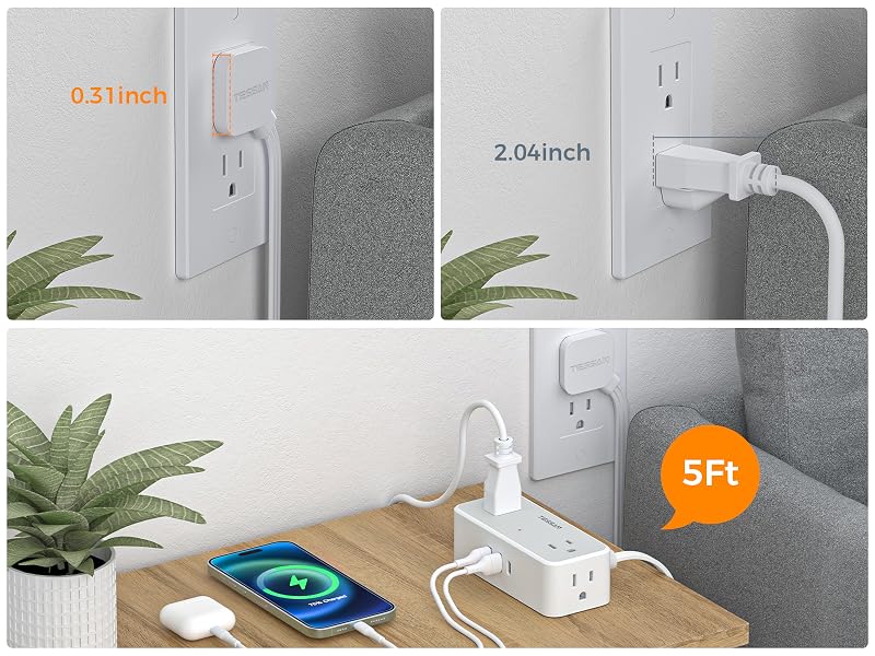 flat outlet extension cord