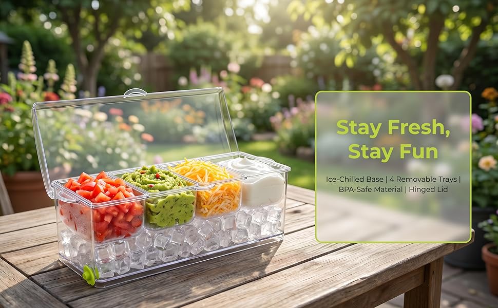 chilled tray for taco