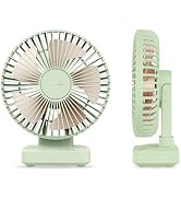Funme Desk Fan, 6700mAh Rechargeable Table Fan with 23H Max Runtime, 3 Speeds, 90° Adjustable Til...