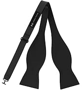 Adam Young Men's Self Tie Bow Ties Made of Sami-Glossy Satin Classic Bowtie for Tuxedo Faux Silk