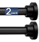 ENJOYBASICS 2 Pack Adjustable Spring Tension Curtain Rods 32 to 66 Inches, Stainless Steel Matte ...