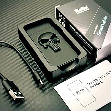 black skull lighter rolls