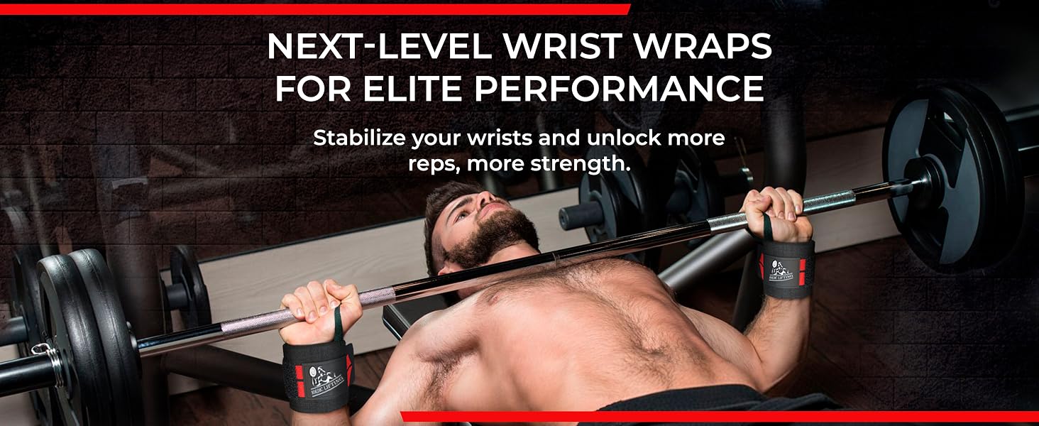 Closeup of wrist wraps with thumb loop for easy use