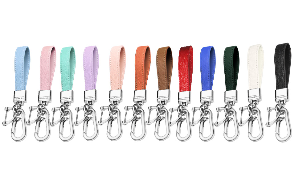 Leather car keychain
