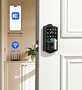 Veise VE027 Built-in Wi-Fi Smart Lock, Fingerprint Keyless Entry Front Door Lock,