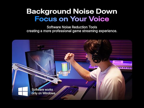 noise canceling gaming microphone
